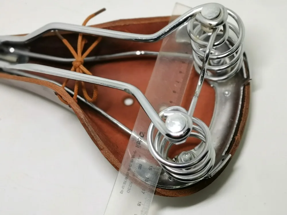 Multi Style Retro-Rindsleder-Fahrradsattel, bequem, erste Schicht Rindsleder, rein handgefertigt, Fahrradteile, G98 – Detail 32
