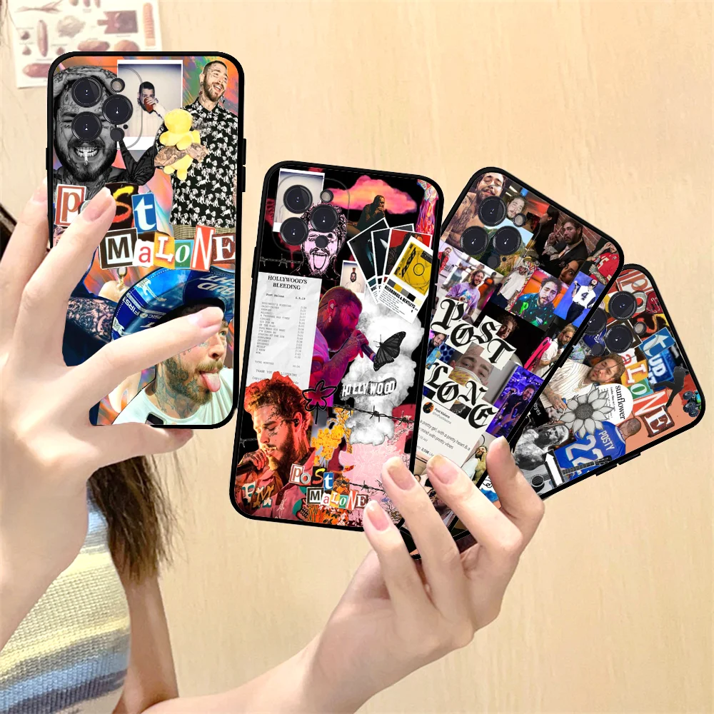 

Rapper P-Post M-Malone Austin Mousepad Silicone Soft for iphone 15 14 13 12 11 Pro Mini XS MAX 8 7 6 Plus X XS XR Cover