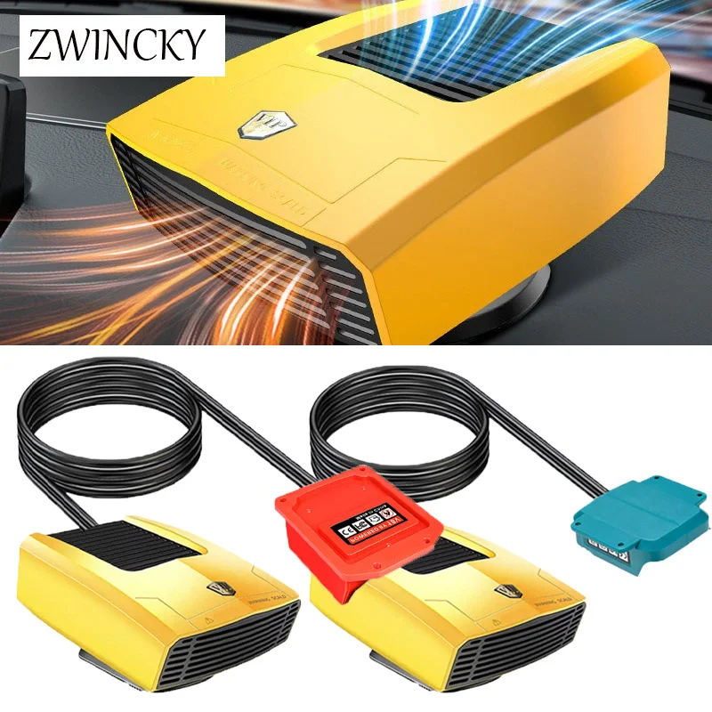 Portable Lithium Electric Power Warm Air Blower Fan Heater Hot&Cold Wind Dual Mode for Makita for Ryobi for DeWal for Milwaukee