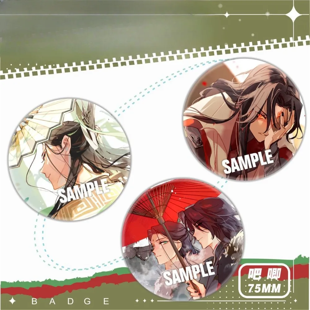 The Scum Villain's Self-Saving System Badge Shen Qingqiu Luo Binghe Anime Brooch Pins Bag Decor Cosplay Accessories Fans Gift
