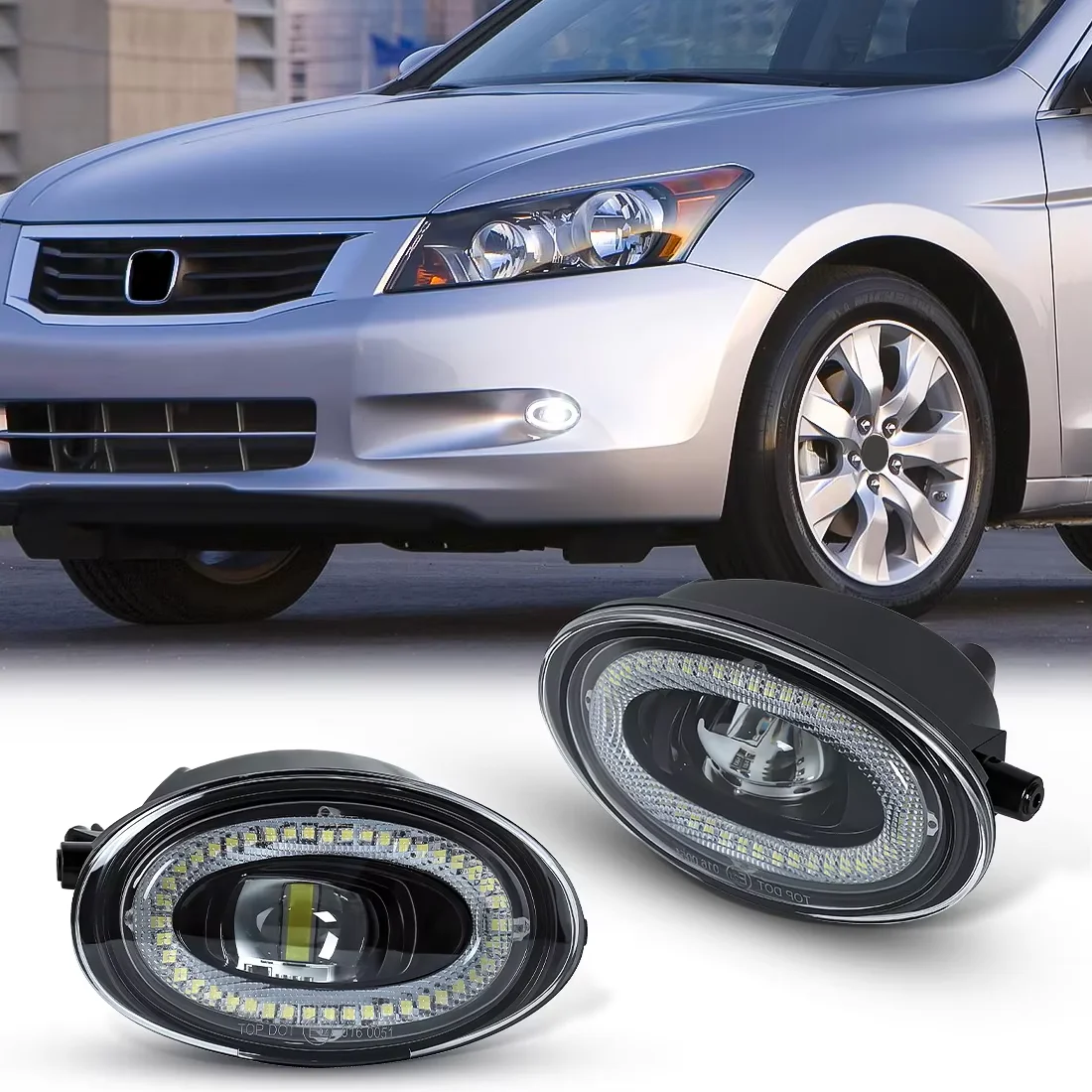 

2pcs LED Fog Lamp For Honda Accord 2008- 2013 For Jazz Fit 2012-2014 Fit for Civic 2009-2015 Foglight Assembly Driving Fog Lamp