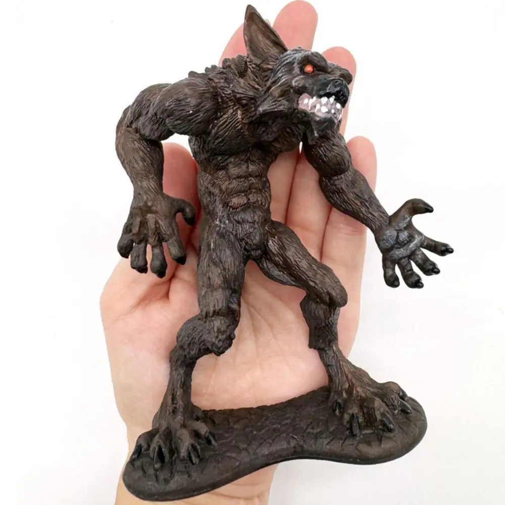 Simulation Werewolf Animal Model Mythical Apes PVC Doll Ice Demons Figures Orangutan Educational Magma Golem Model Collection