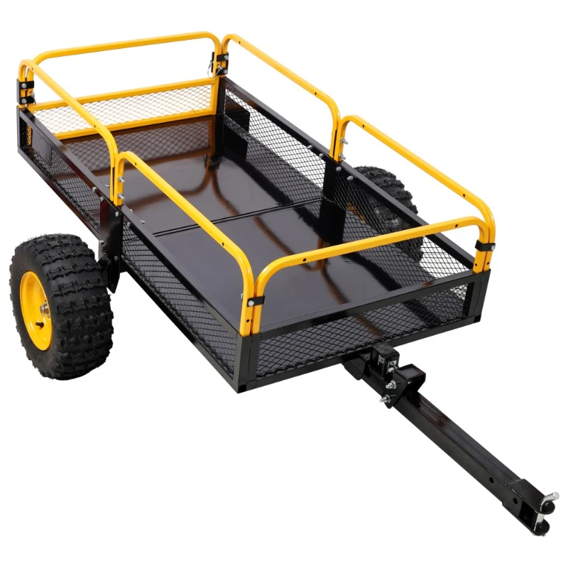 

Heavy-Duty Tow-Behind Dump Cart 1000Lbs Load Capacity for ATV UTV Mower Tractor Yard Garden Farm Hauling USA 7days Fast Shipping