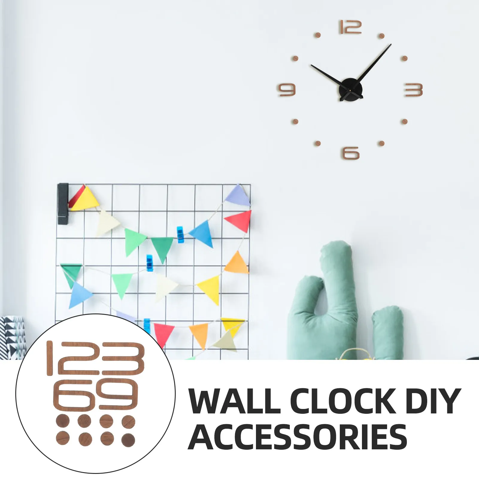 1Set Clock Numerals DIY Kit Sturdy Wooden Replacement Digital Numbers for Wall Clock Making Repair Accessories - view 5