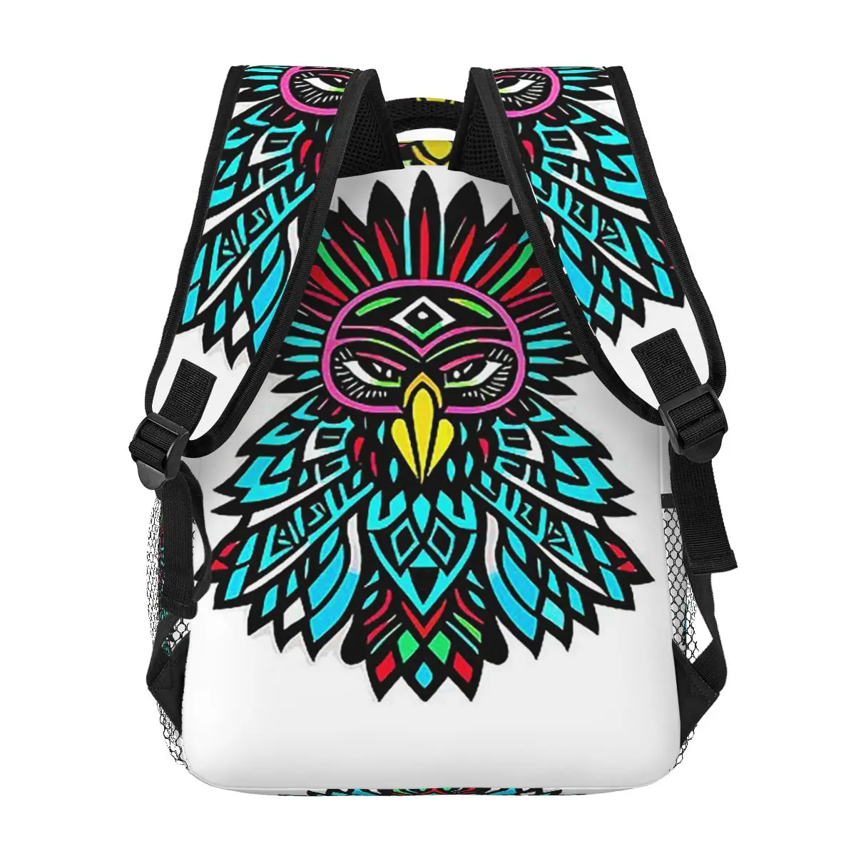 Native Mandala Owl อเมริกันกระเป๋าเป้สะพายหลังชายหญิง Bookbag นักเรียนโรงเรียนกระเป๋าแล็ปท็อป Rucksack กระเป๋าสะพายขนาดใหญ่ความจุ