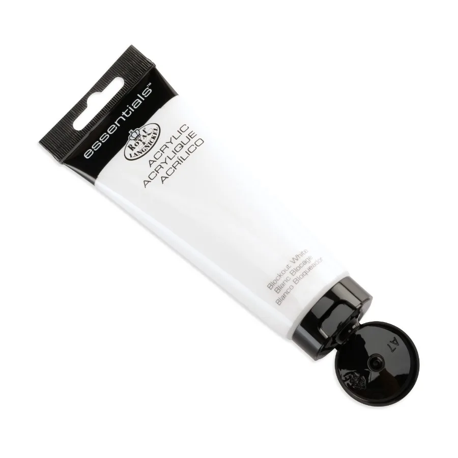 3 Pack Blockout White Acrylic Paint 120ml for Artistic Applications High Coverage and Fast Drying Formula Ideal for Crafting Pa