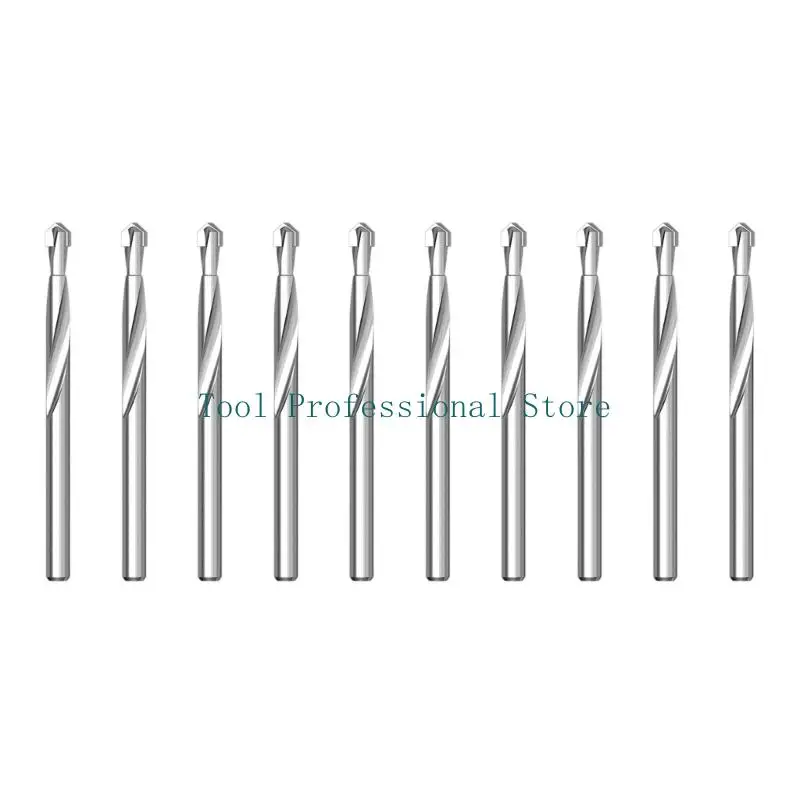 57QF 10Pcs Round Shank Drill Bit Twist Jobber Length Drill Bit Round Shank for Hardened Metal Iron Plastic and Wood Metal