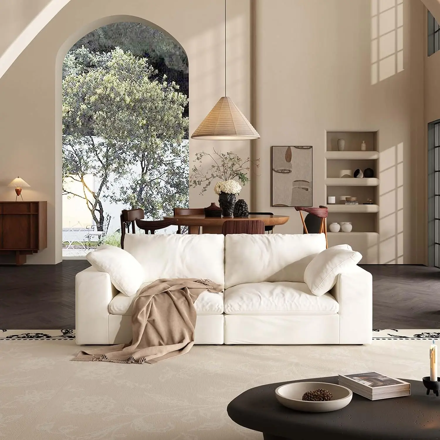 

Oversized Modular Sectional Sofa,Cloud Couch Deep Seat Sofa Cushion Covers Removable,Oversized Sectional Couches, Customized