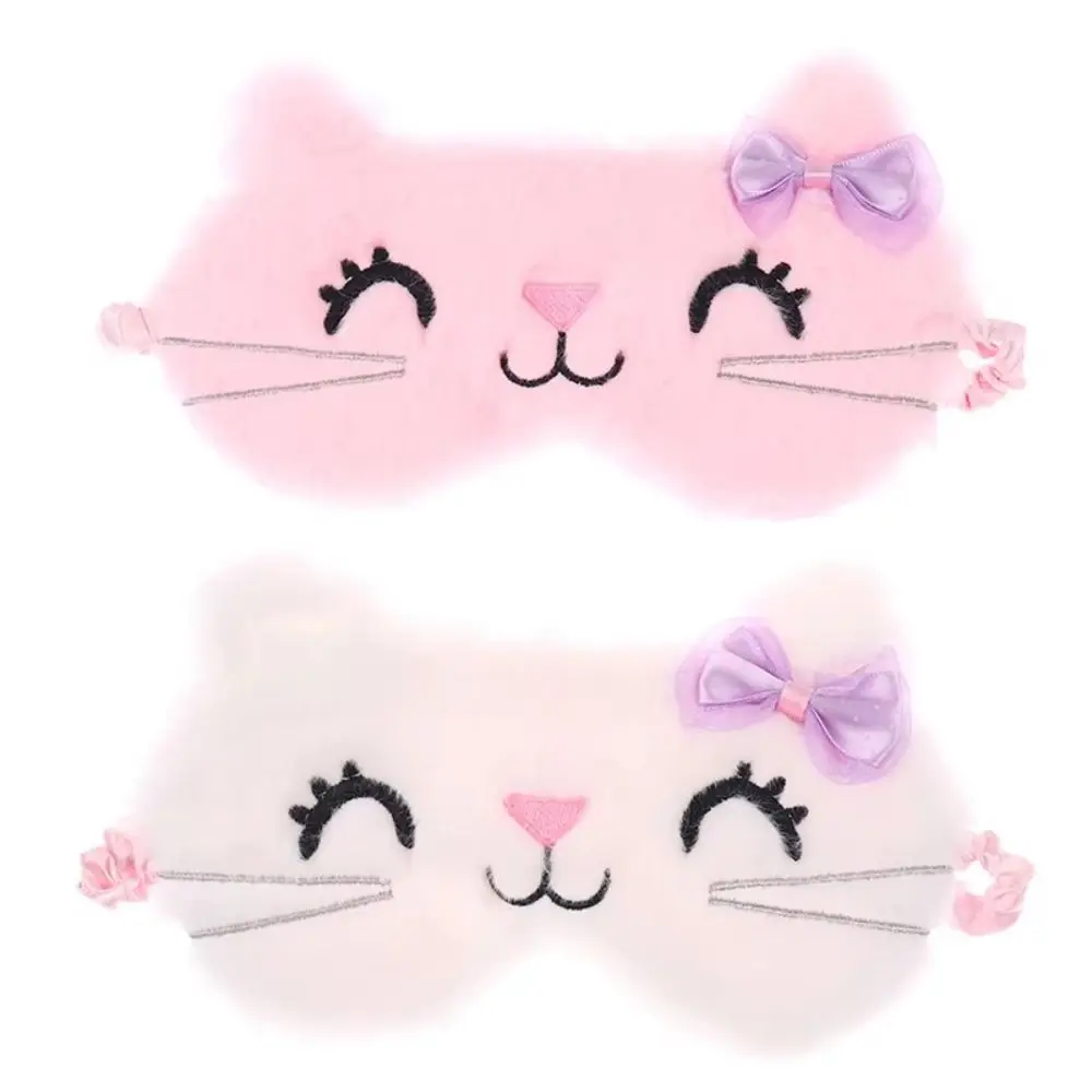 Soft Fabric Sleep Mask Light Blocking Comfort Fit Cartoon Eye Cover Breathable Material Adjustable Strap Kids Sleep Mask