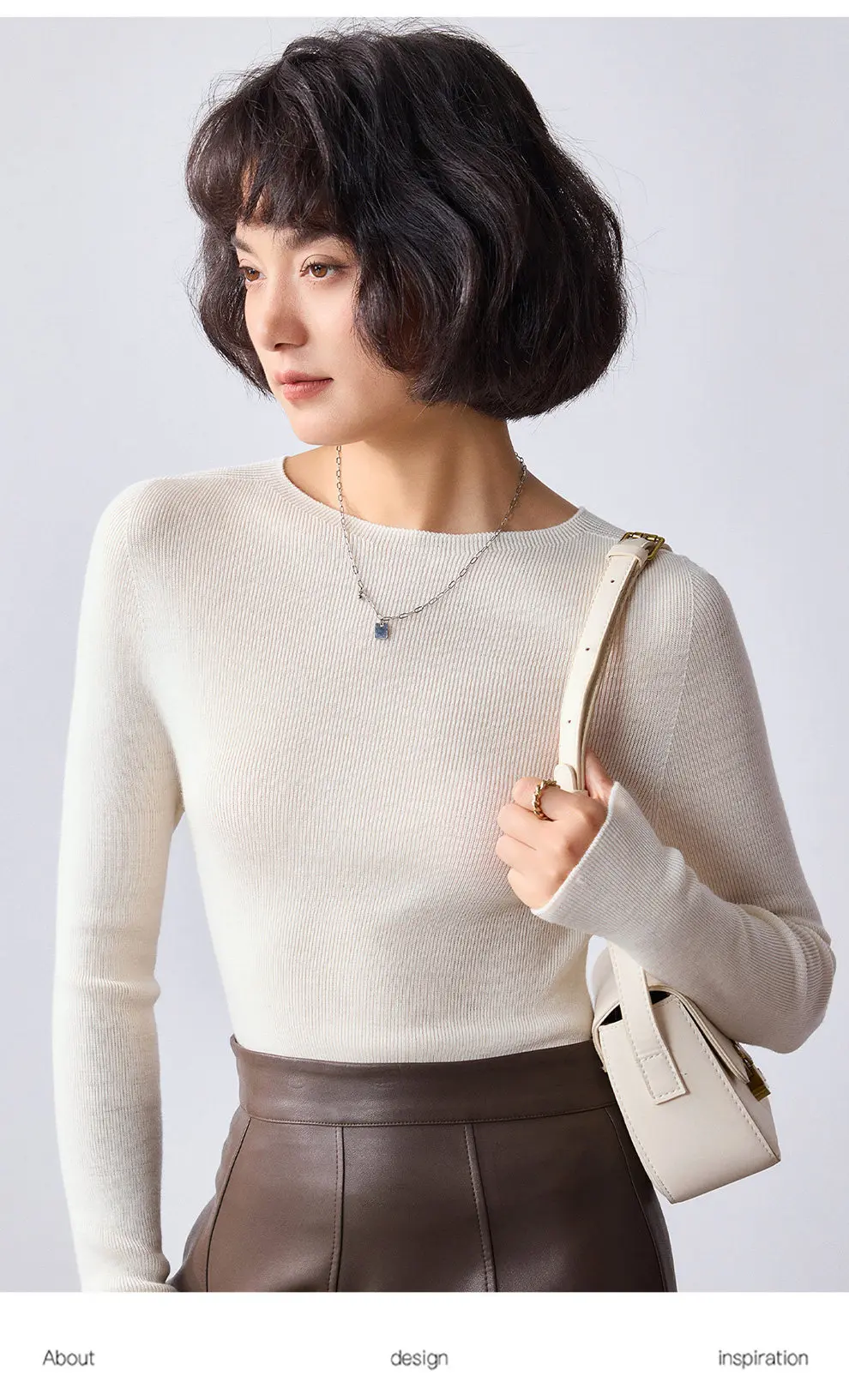 Ultra-fine pure cashmere sweater with bottoming shirt in autumn and winter thin knitted slim sweater