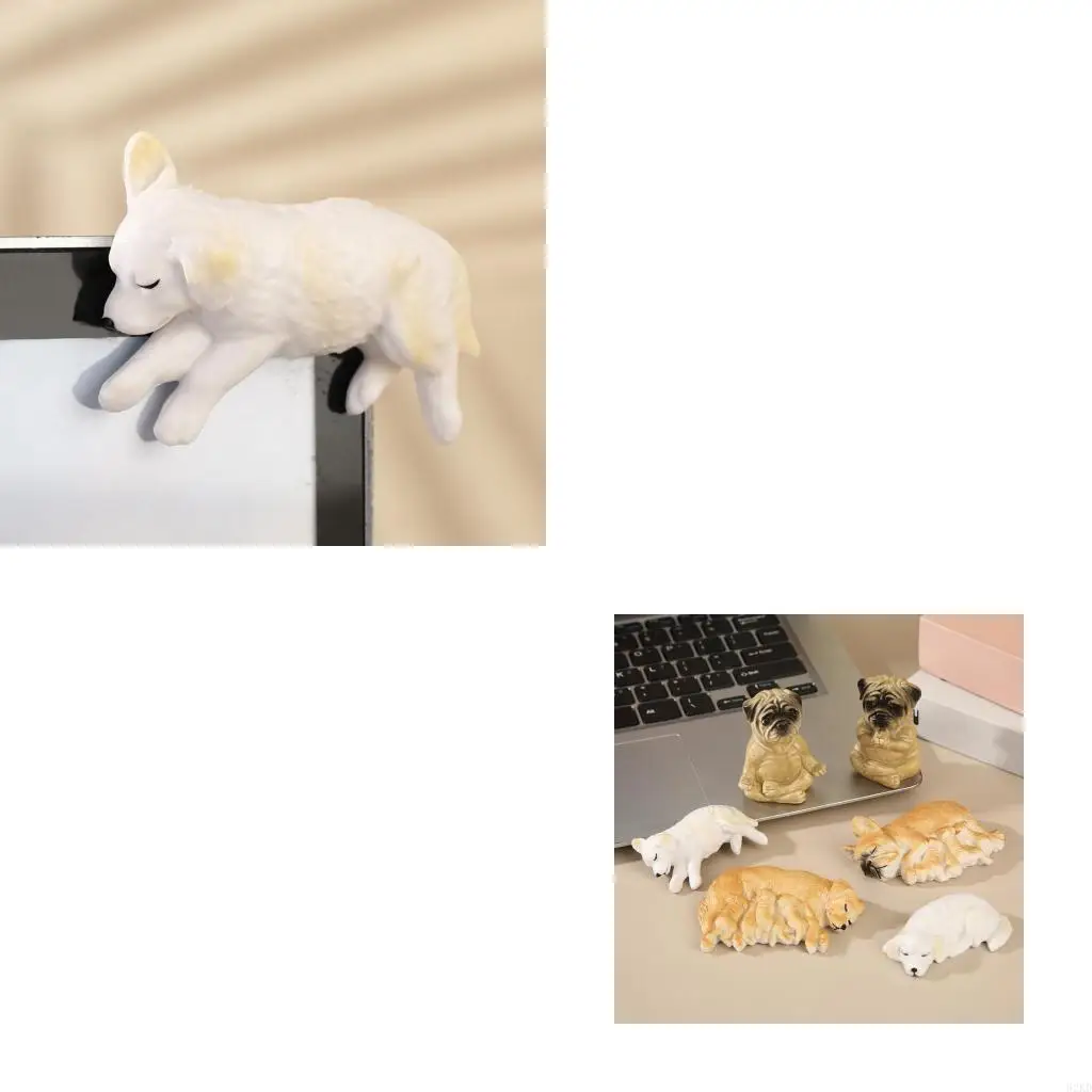 62KD Dog Rear View Mirror & Dashboard Decorations Dogs Car Accessories Decorative Car Ornament Interior Decors for Car