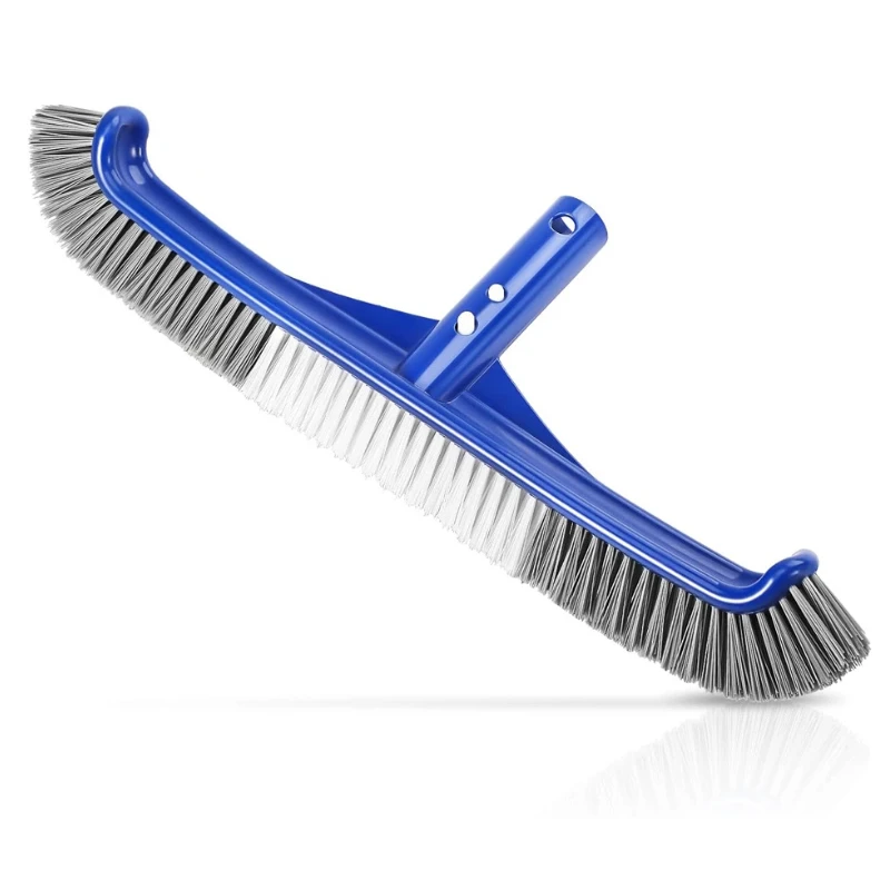 1Pcs Heavy Duty Swimming Pool Brush Head With Stiff Durable Bristles Curved Design For Cleaning Pool Walls Floors Tiles Steps