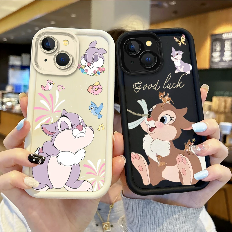 Disney Bambi Thumper Cartoon Phone Case For iPhone 16 Pro Max Case 15 14 13 12 11 Pro XR X XS Max 8 7 Soft Liquid Silicone Cover