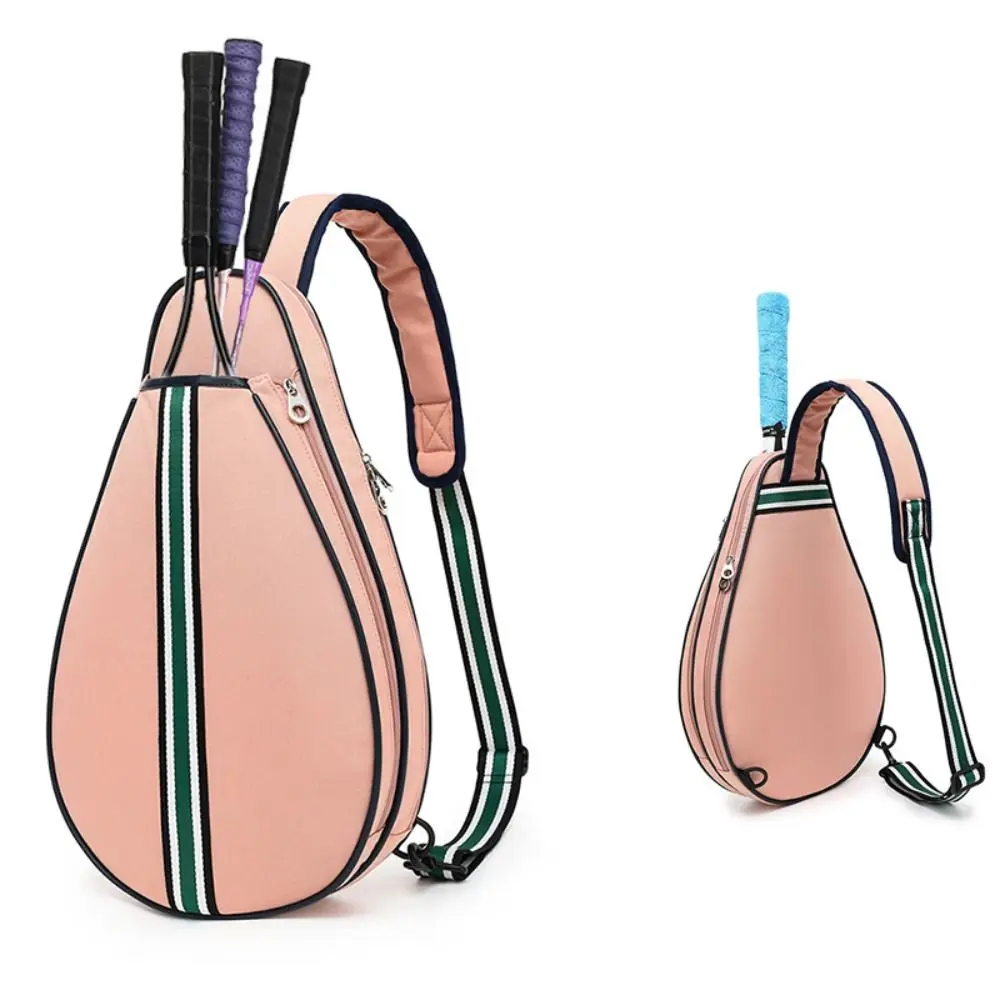 Large Capacity Sports Racket Bag Waterproof Zipper Closure Lightweight Sling Bag Organizer Multipurpose Badminton Racquet Bag