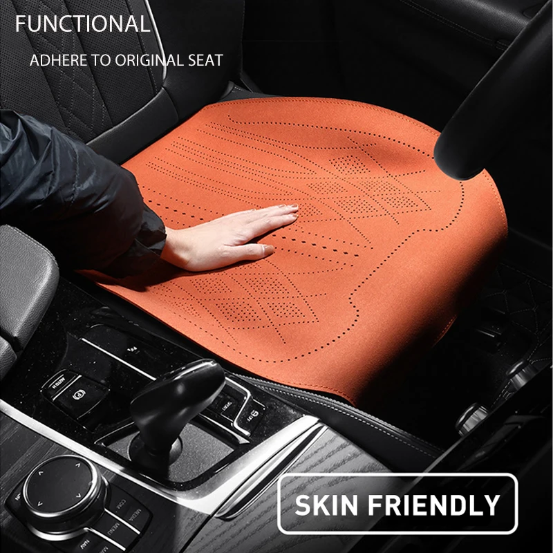 Car Seat Covers Protector Set Universal Auto Front Rear Cushion Pad Suede Leather Four Season Seat Covers Mat Car Accessories
