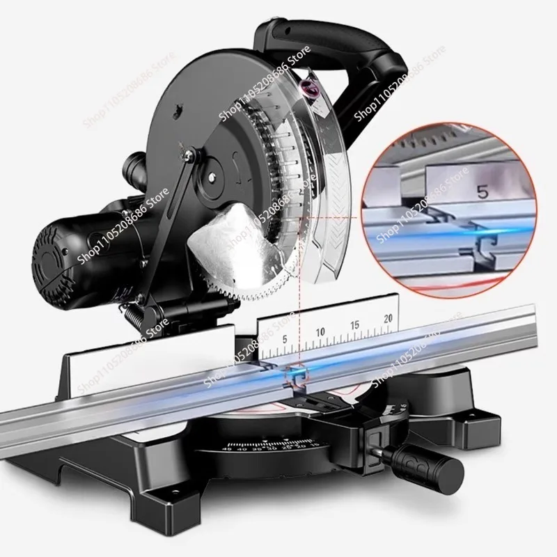 Small High-power Table Saw Miter Saw Aluminum Profile 45 Degrees Woodworking Multifunctional Compound Saw Dual-purpose