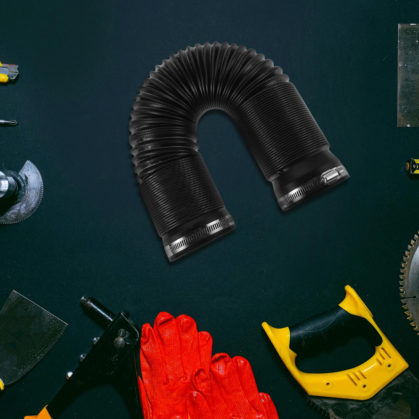 

Universal Car Air Flexible Hose PP Plastic Cold Intake Tube Extendable Ventilation Duct Automotive Intake Heater Duct Pipe