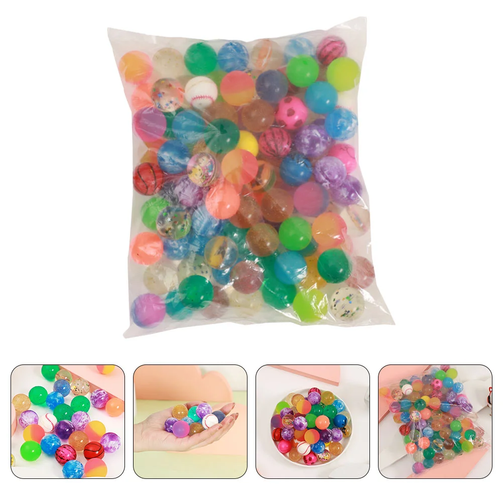 

50 Pcs Toy Bouncy Ball Rubber Balls Colored Underwater Bouncing Bounce Kids Frosted Child