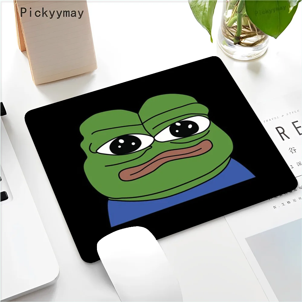 P-Pepe frog Mousepad Small Office Computer Desk Mat Table Keyboard Big Mouse Pad Laptop Cushion Non-slip Deskpad Home Decor