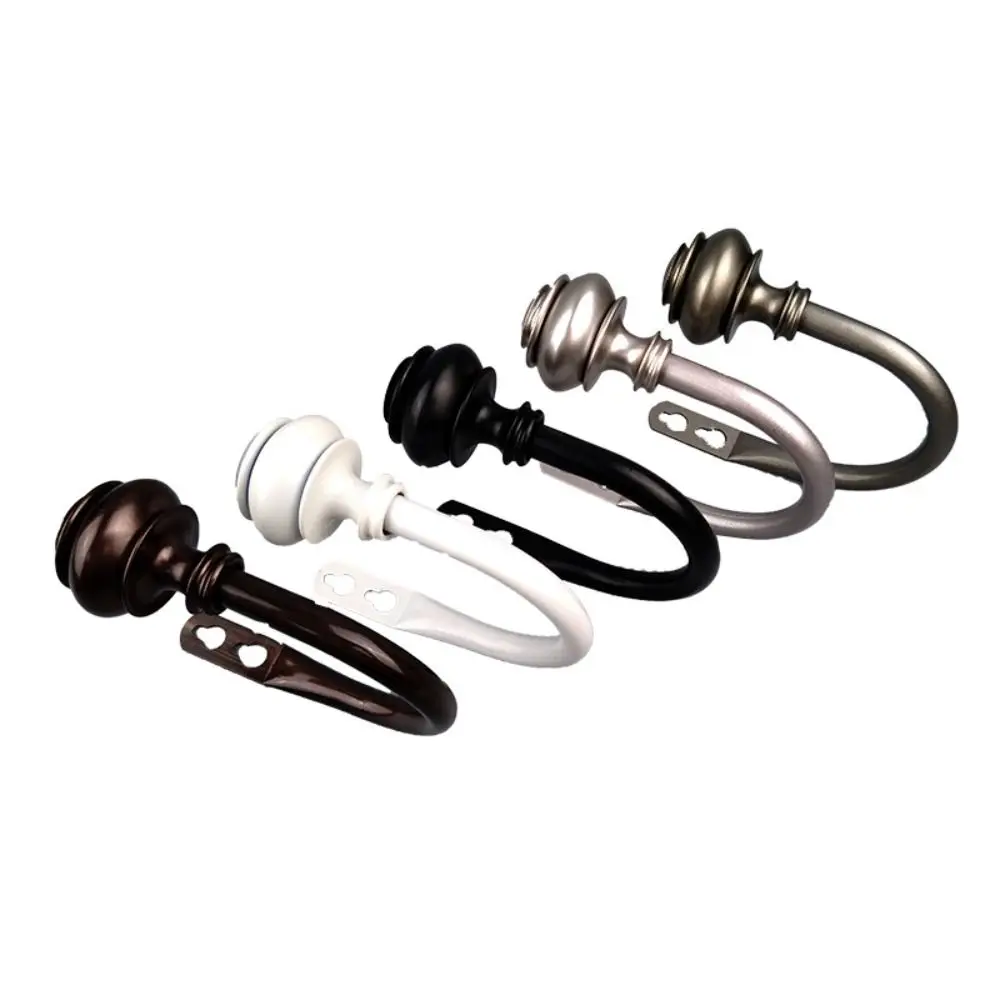 Bouchons de rideaux de Style Vintage, 2 pièces, crochets d'embrasse muraux en forme de U, fixes, élégants, pour draperies, pour salon