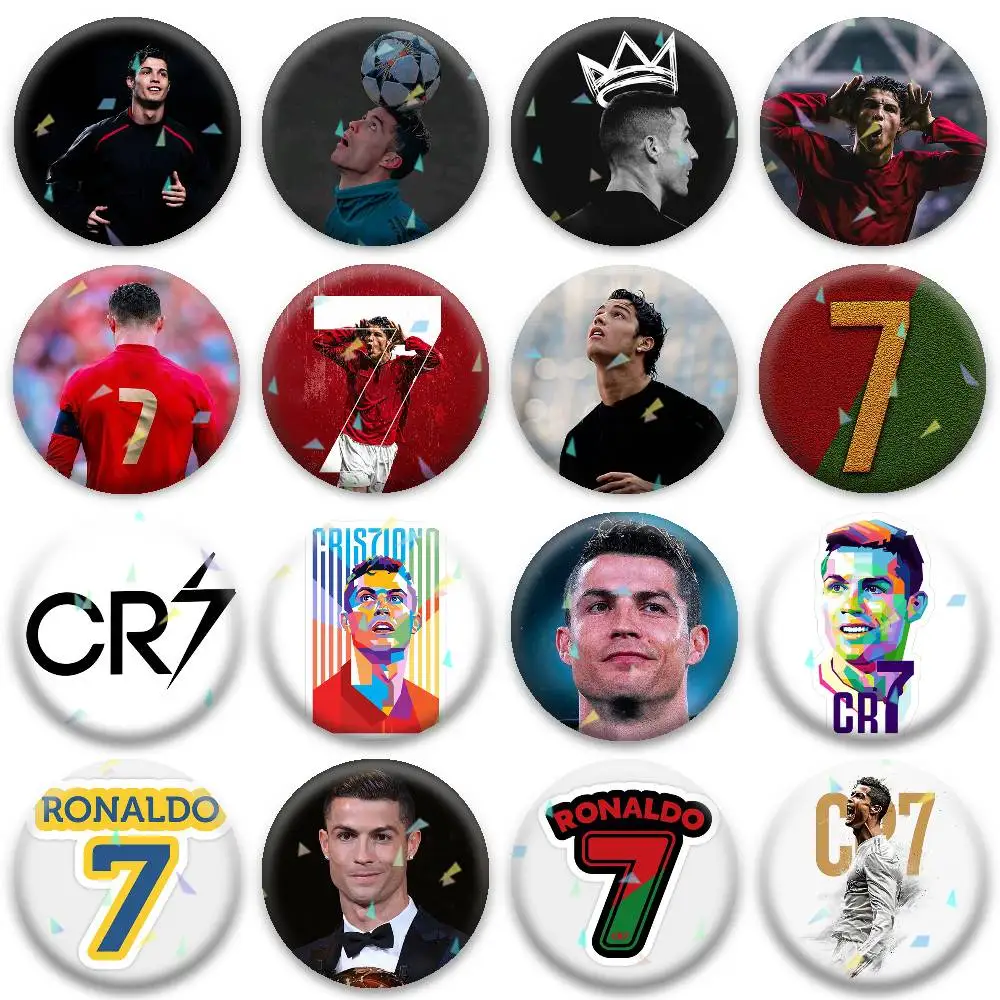 C-Cristiano Ronaldo Badges Niche Design Brooch for Backpack Lapel Pins Creative Accessories