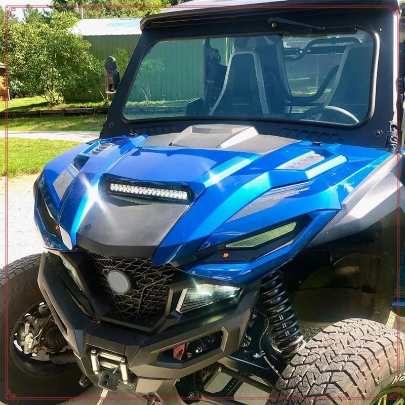 

1 шт., передний вспомогательный прожектор для капота, черный пластик для RMAX2/RMAX4 1000 2021-2023