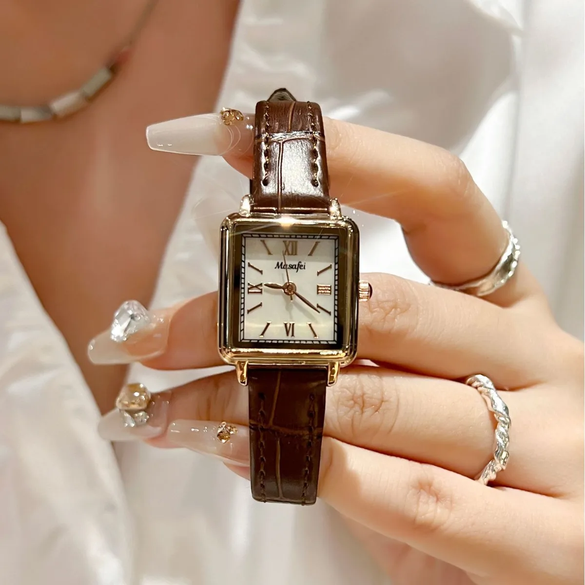 Fashion retro luxury watch for women square simple women\'s watch reloj mujer classic small square watch relojes para damas