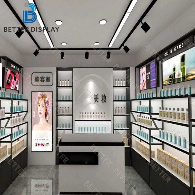 custom.High End Cosmetic Display Cabinet Cosmetic Display Counter Makeup Furniture Cosmetic Showcase