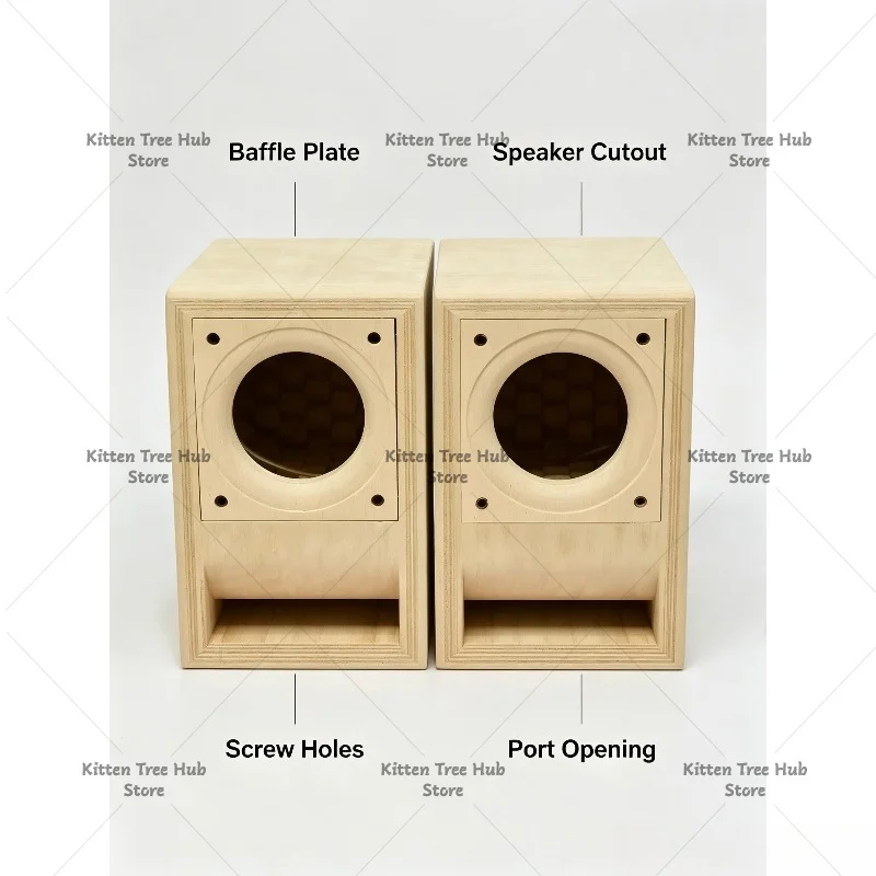 2-inch 3-inch 4-inch Maze Wooden Speakers Are Customized, Computer Desktop Empty Box, Bookshelf, and A Pair of Stereos Are DIY.