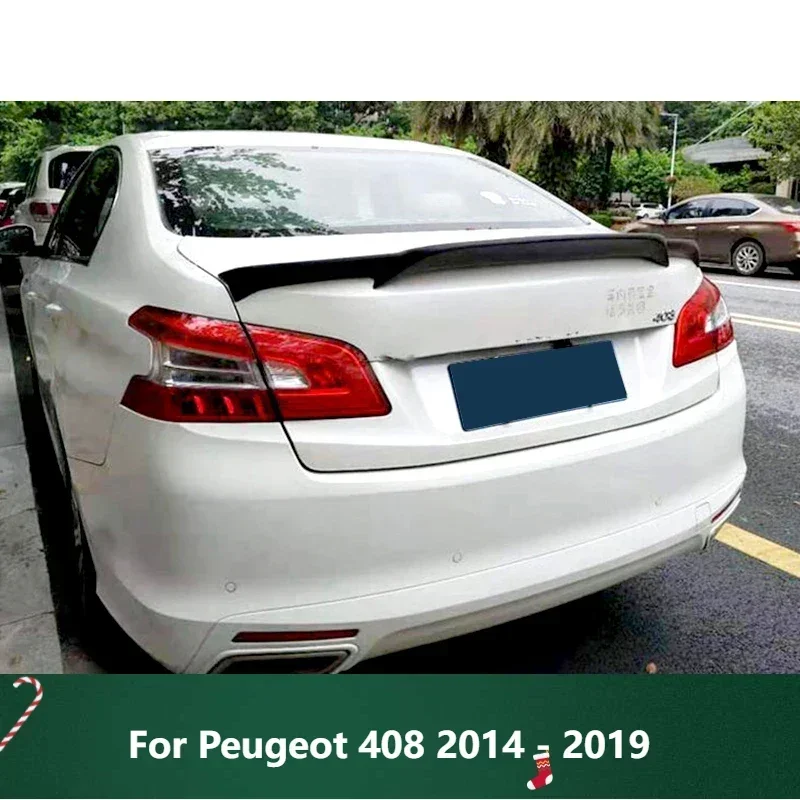 

New！ Trunk Spoiler Carbon Fiber ASP For Peugeot 408 2014 - 2019 Style Car Accessories Rear Wing