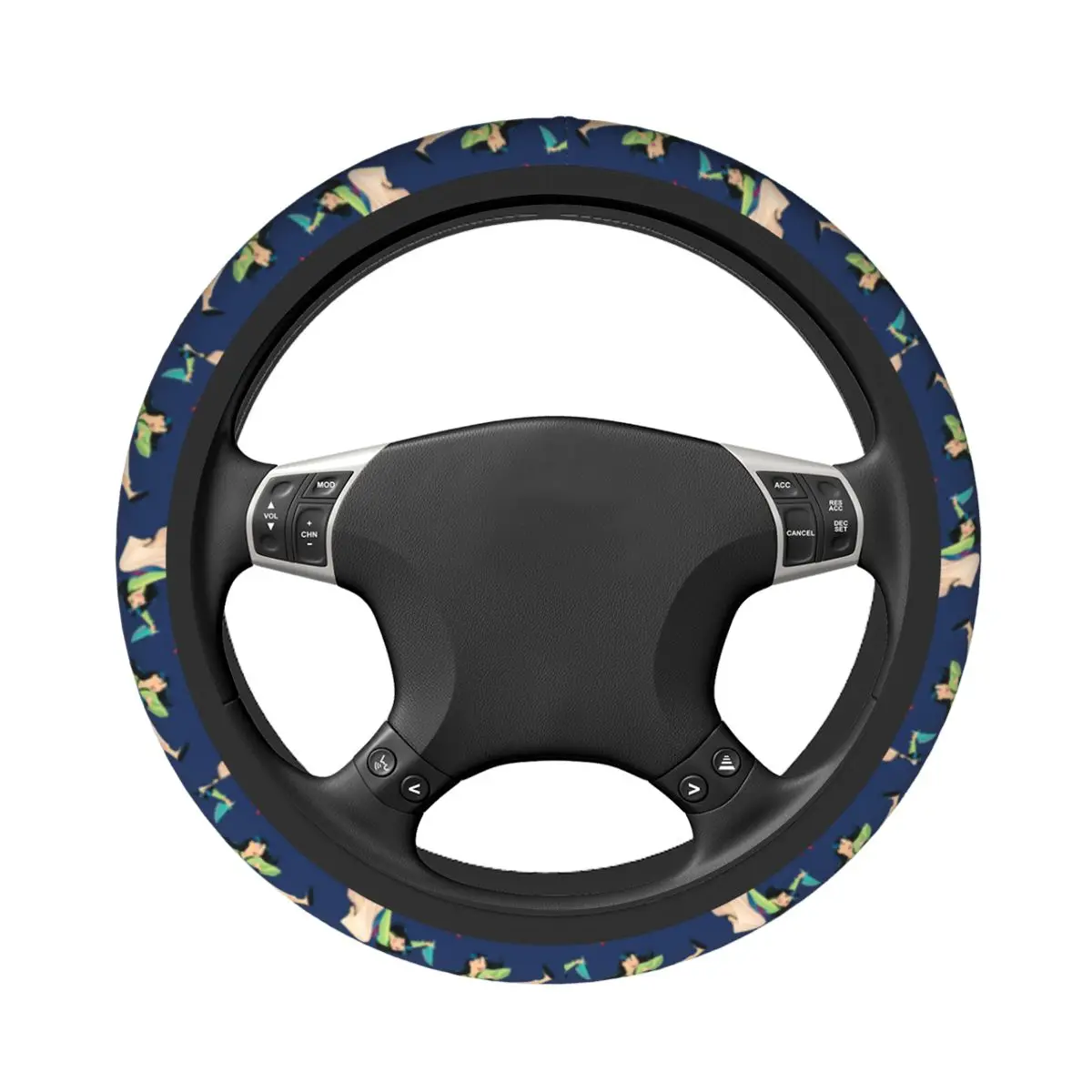 Mulan Be Your Own Hero Car Steering Wheel Cover Soft Steering Wheel Protective Cover Elastische Auto Decoration Car Accessories