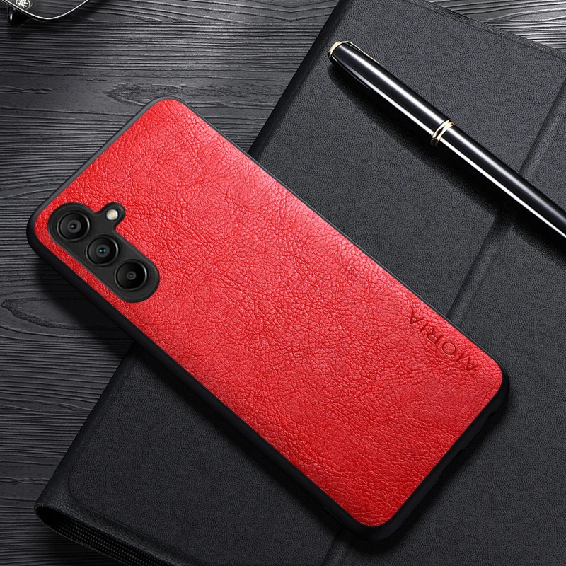 حافظة لهاتف سامسونج جالاكسي A56 A16 A26 بتصميم بسيط من الجلد الفاخر لهاتف سامسونج جالاكسي A36