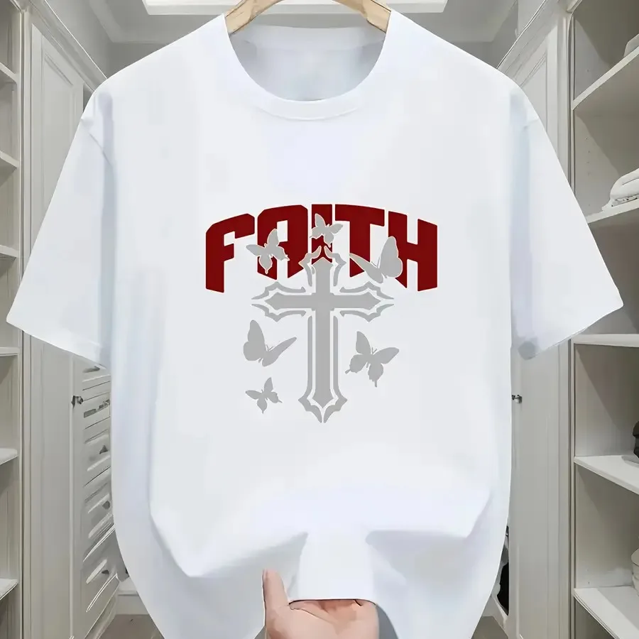 【New Arrival】A Round-Neck Short-Sleeve T-Shirt Featuring Red 
