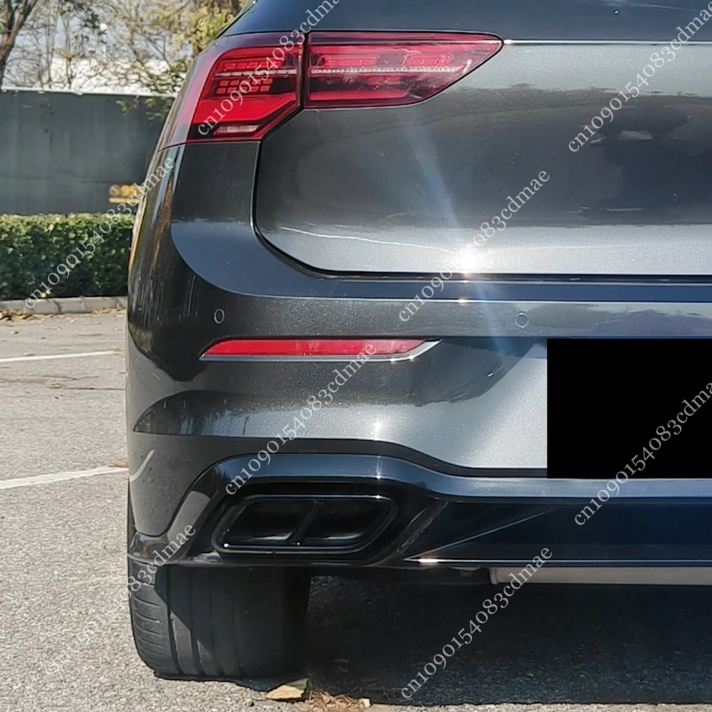 Rear Bumper Tailpipe Frame Trim Cover for VW Golf 8 MK8 R-LINE 2020 2021 2022 2023 Outlet Exhaust Pipe Exterior Car Accessories