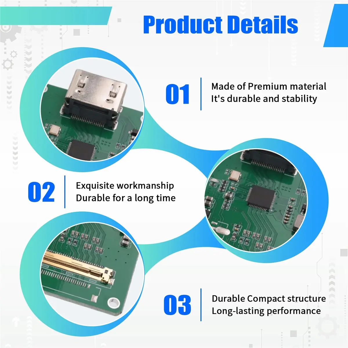 OKgood 4K2K1080P Multi-Resolution EDP to HDMI-Compatible Output Board DP to HDMI-Compatible Transmitter for Various Display A