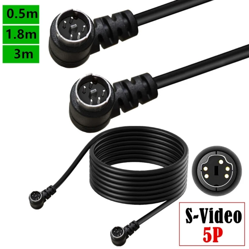 S Video kabel 5Pin laki-laki ke laki-laki mini DIN 5 jarum S garis Video memastikan pengalaman pendengaran yang jelas dan halus