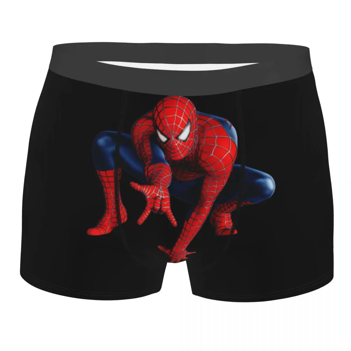 

Male Cool Spider Man Cartoon Superhero Underwear Boxer Briefs Men Soft Shorts Underpants