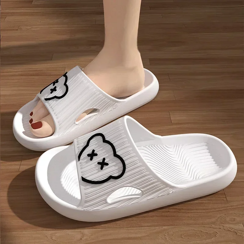 Slippers Voor Dames Zomer Platte Zool Antislip Unisex Glijbanen Warm Indoor Licht Eva Mannen Paren Binnenshuis Dames Cartoon Schattige Schoenen