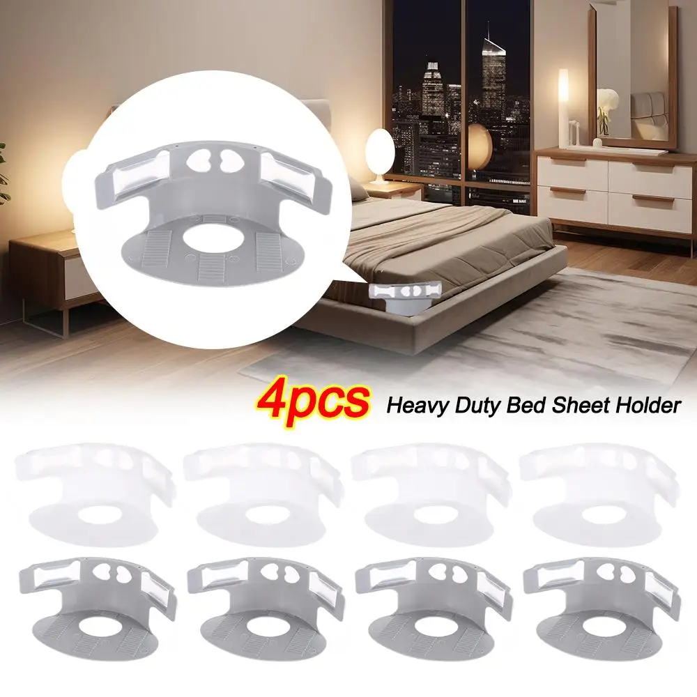 4Pcs/set Adjustable Heavy Duty Bed Sheet Holder Card Slot Invisible Anti-Slip Sheet Holders Anti-slip Non-slip Bed Sheet Clips