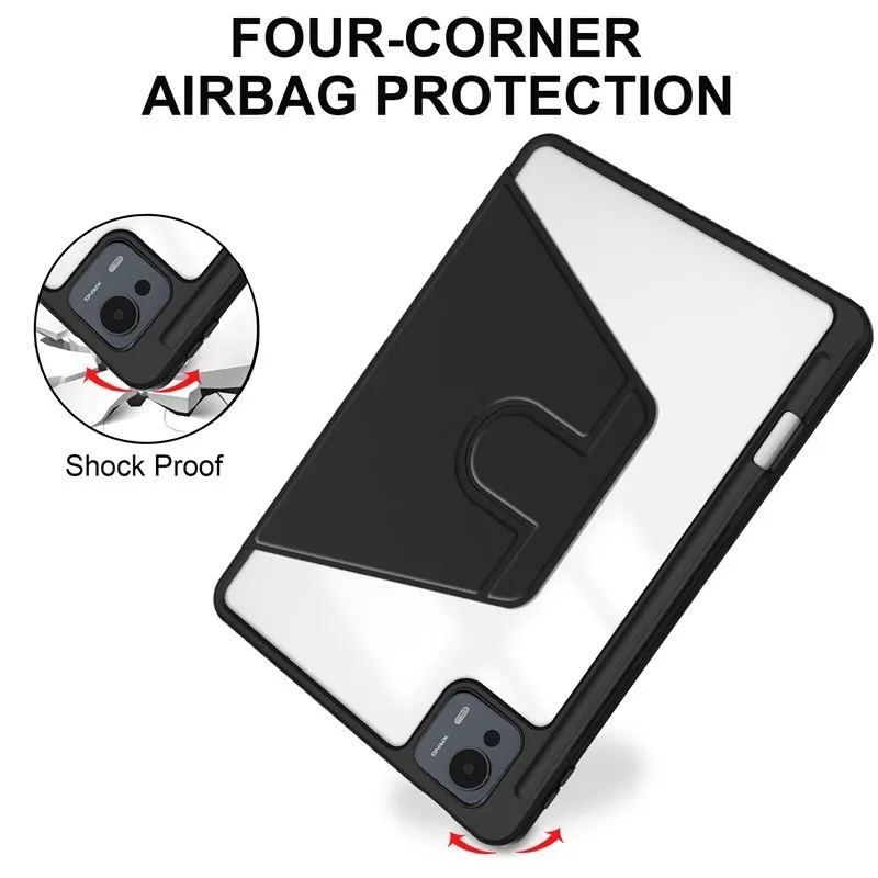 حافظة مضادة للصدمات لهاتف Xiaomi Pad 7 Ultra 2025 14 بوصة 6S Pro 12.4 "Poco Pad 12.1 Redmi Pad 5G 12.1 غطاء دوران مع فتحة قلم