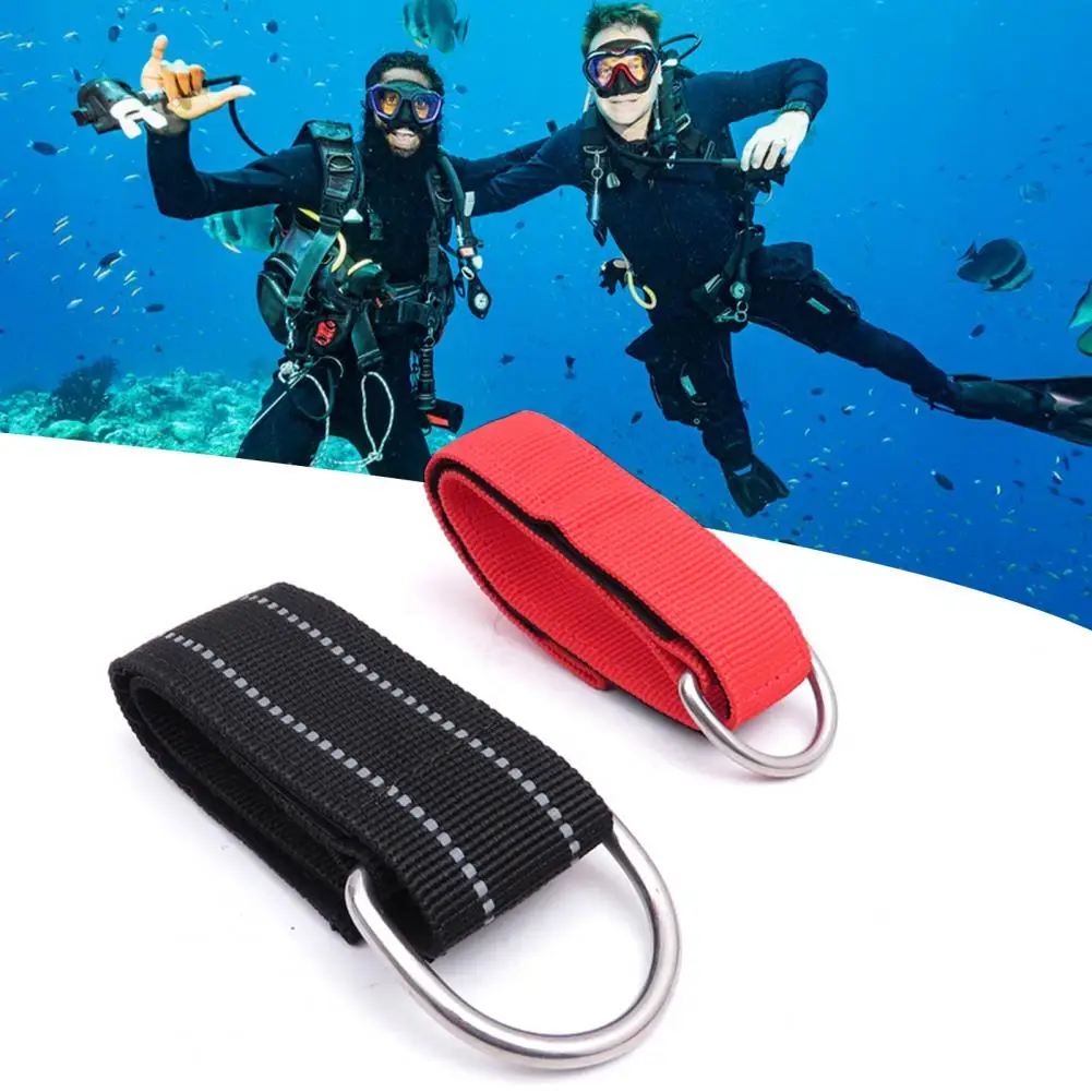 

Camera Accessories Nylon Webbing Wristband Adjustable Diving Wrist Straps with Stainless Steel D-ring for Lights for Divers
