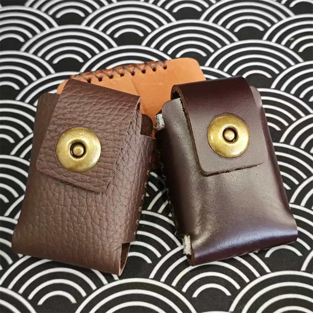 

Fashion High Quality Handmade Genuine Leather Waist Bag For Dupont L2 Lighters Portable Protection Case Smoking Supplies Man Gif