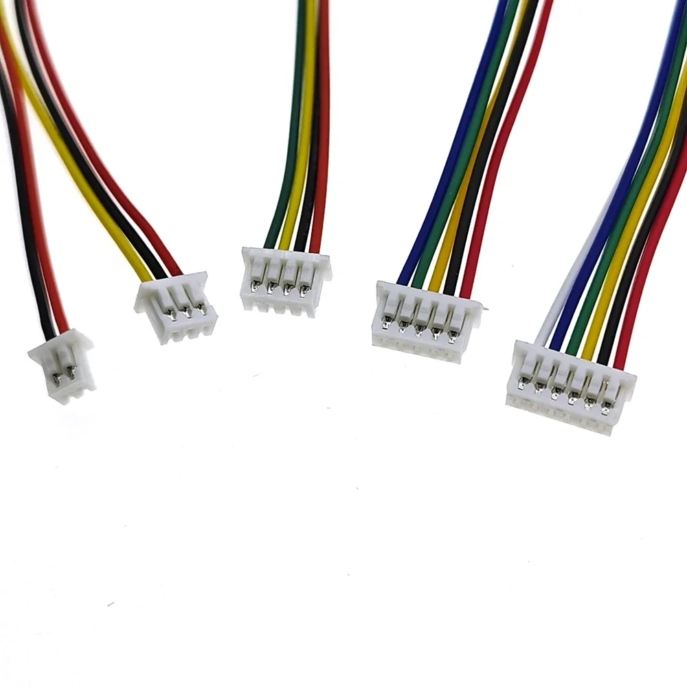 10Pairs JST1.25 Mannelijke Vrouwelijke Draad Connector Pitch1.25mm 2 3 4 5 6P JST Plug Jack Terminal Kabel Connector Lengte 10CM