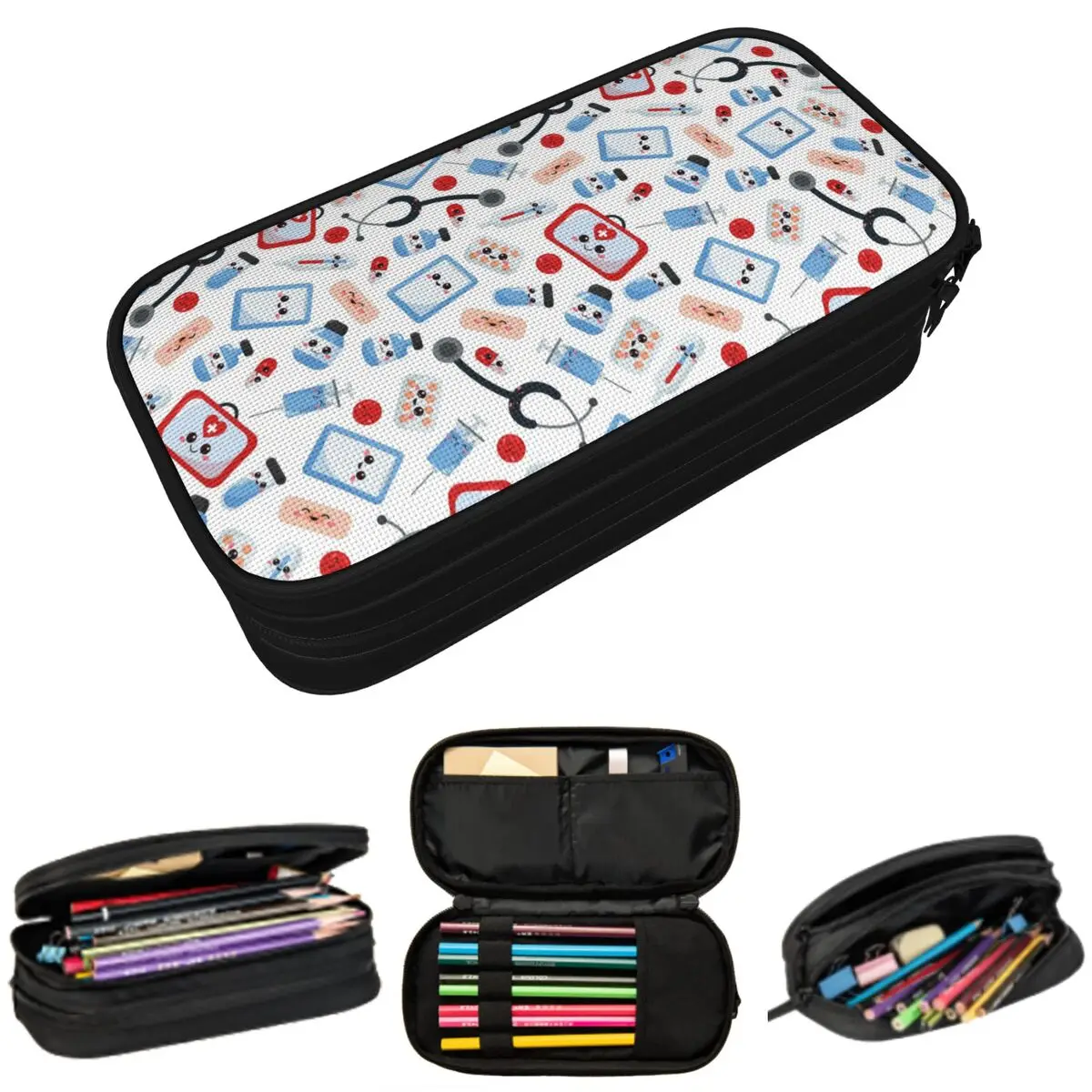 Cardiology Medical Equipment Nurses And Doctors Pencil Case for School Pen Box Pencil Bag Stationery Supplies Pen Holder Bag