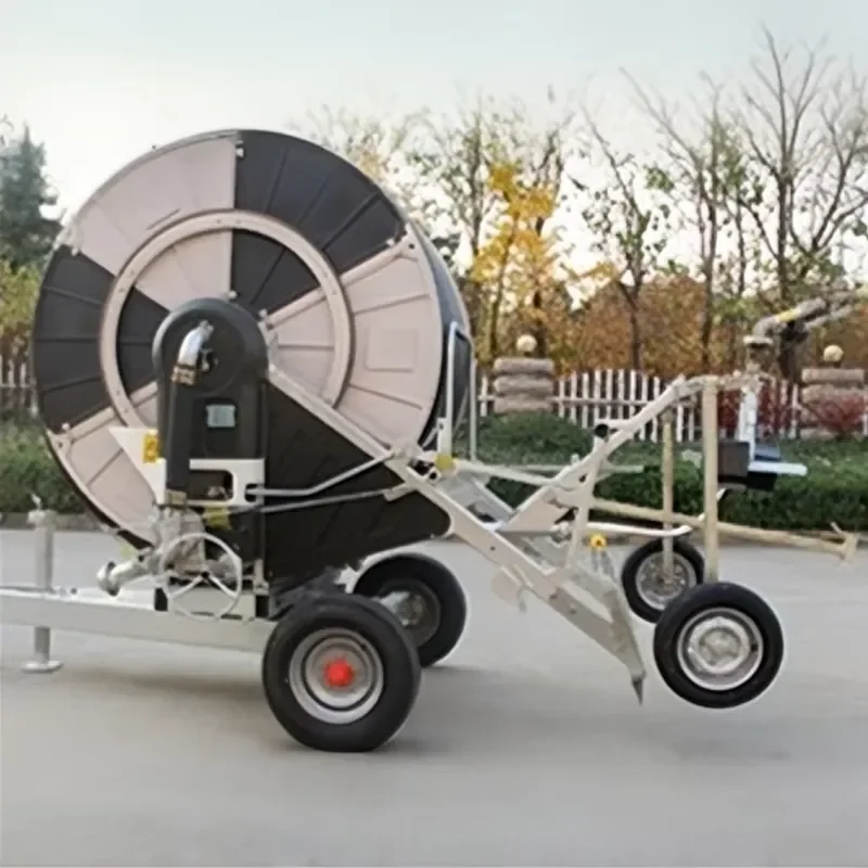 High Efficiency Metal Hose Reel Irrigator Energy Saving Automatic Movable Garden Agricultural Sprinkler System 4-Year