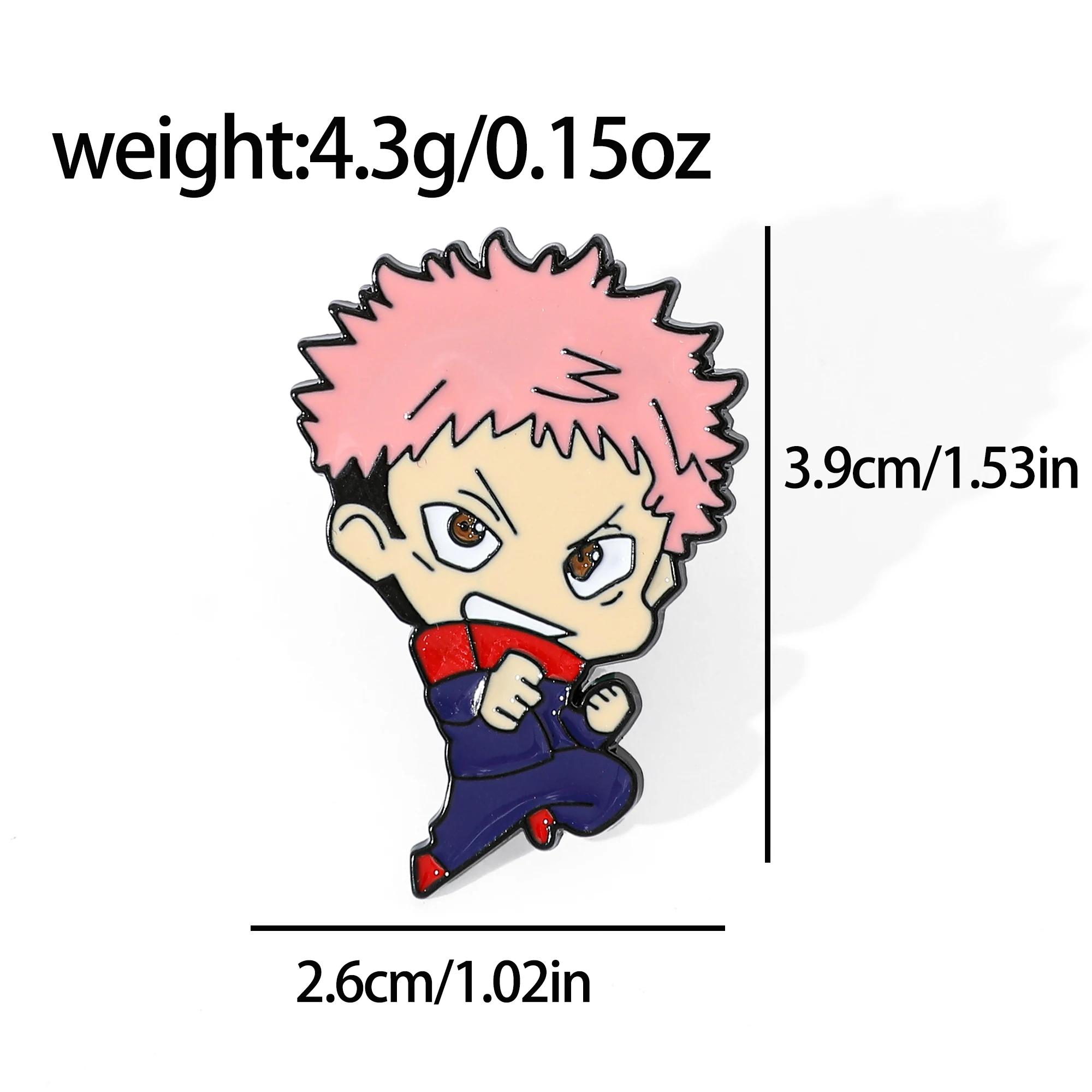 5 Pcs ​​Anime Personality Brooch Funny Cute ​Itadori Yuji ​​ Enamel Pin Metal Badge Jewelry Clothing Backpack Accessories Gift view 5