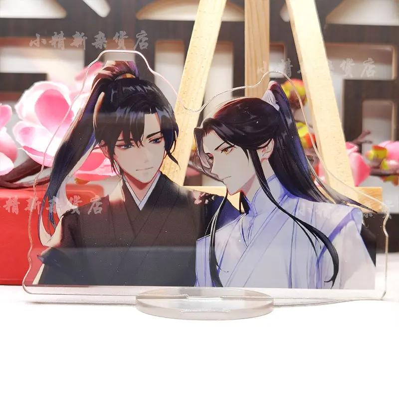 Anime The Husky and His White Cat Shizun Chu Wanning Mo Ran Acrylic Q Version Stand Model Plate Cosplay Tabletop Toy Xmas Gifts