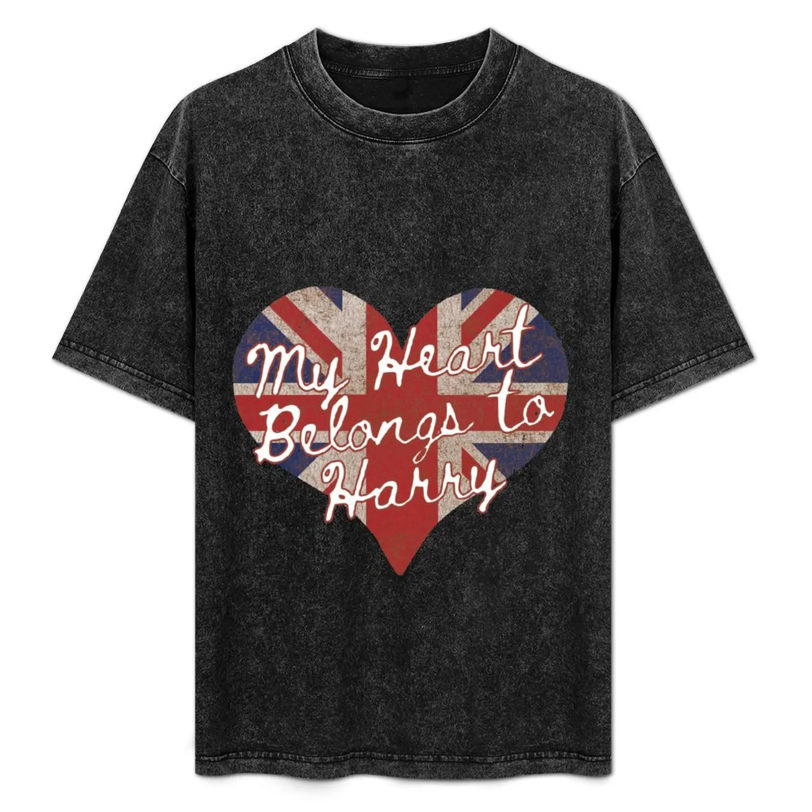 T-shirt léger et décontracté pour l'été, avec inscription « Mon cœur appartient à Prince Harry »