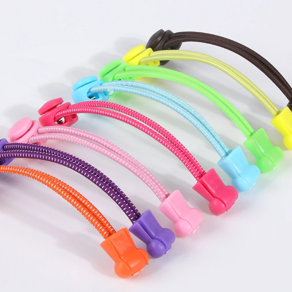1 Pair No Tie Shoelaces Round Push The Spring Lock Sports Elastic Shoelace Suitable For All Shoes Lazy Laces Shoe Accessories image 6