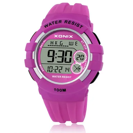 TOP World Time Boys&Girls Sports Watches Waterproof 100m Women Digital Watch Running Swimming Diving Wristwatch Montre Homme